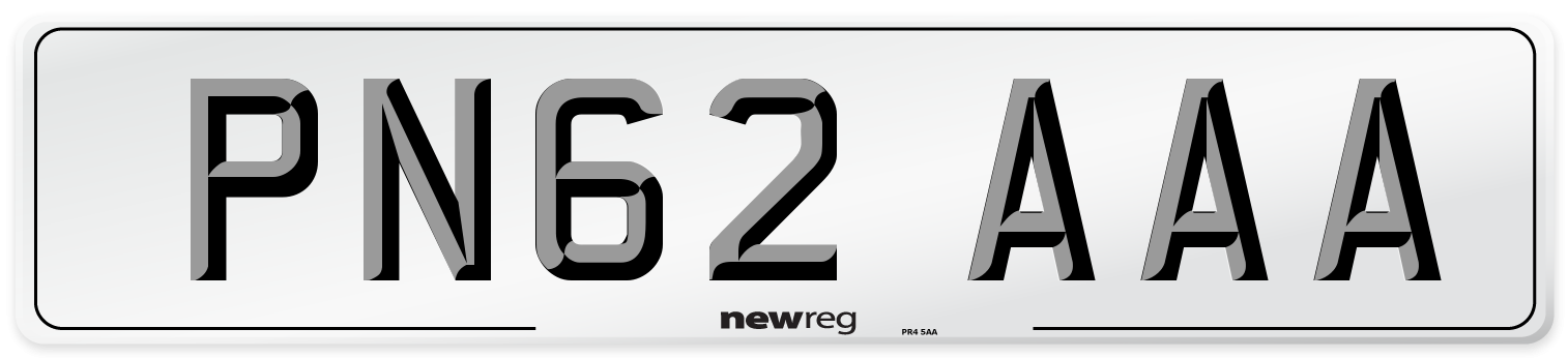PN62 AAA Number Plate from New Reg